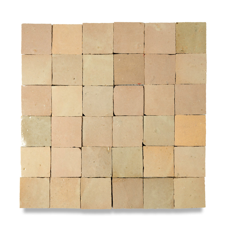 Sand Dune Zellige Tile - 2x2 Mosaic