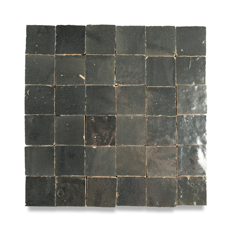 Bedouin Gray Zellige Tile - 2x2 Mosaic