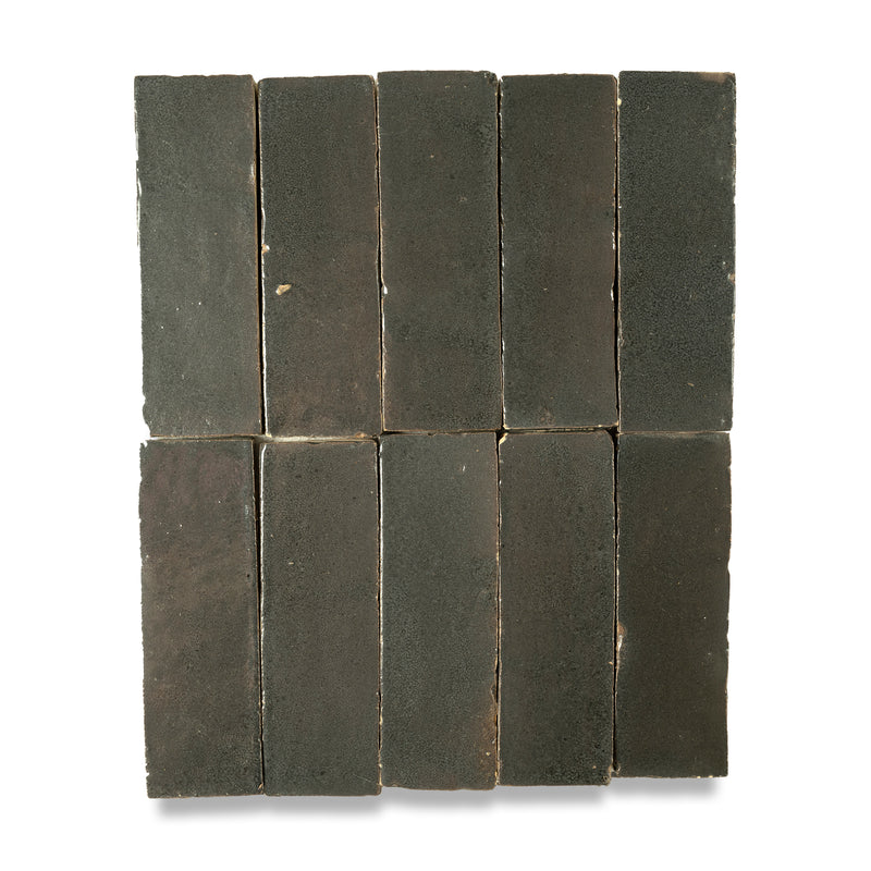 Bedouin Gray Zellige Tile - 2x6 Bejmat