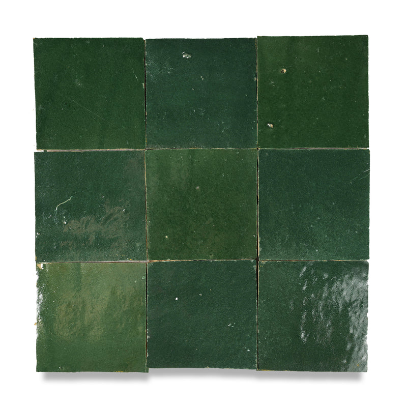 Medina Emerald Zellige Tile - 4x4 Square