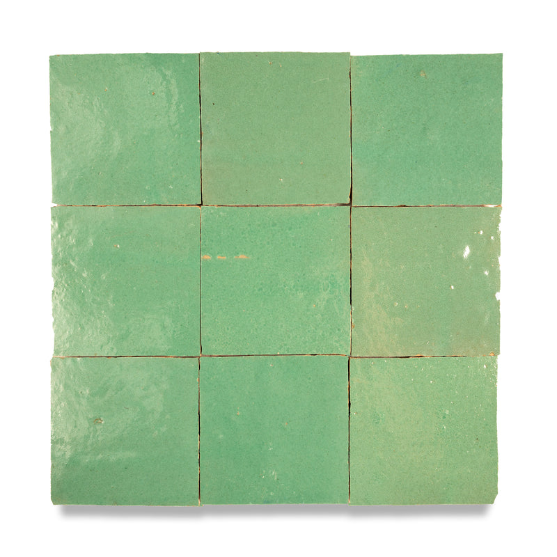 Mint Leaf Zellige Tile - 4x4 Square