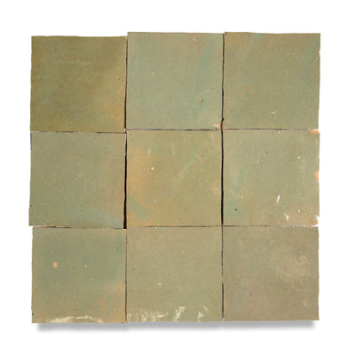 Thyme Green Zellige Tile - 4x4 Square