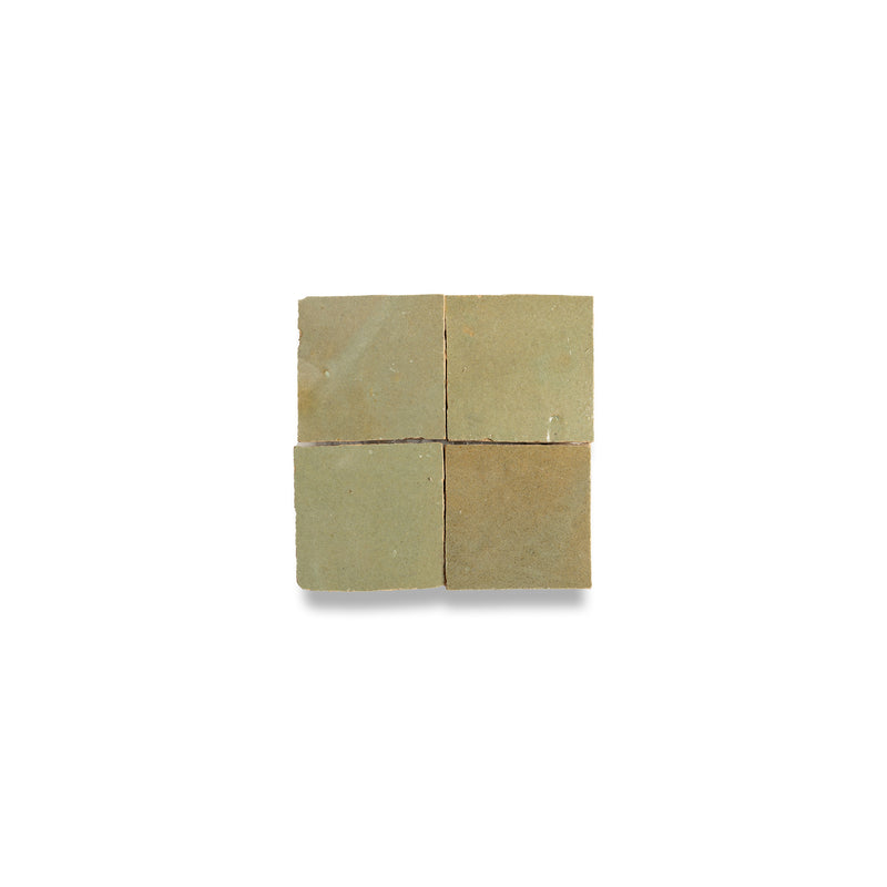 Thyme Green Zellige Tile - 2x2 Mosaic