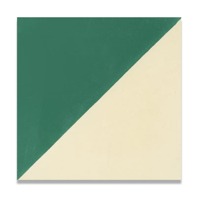 Petite Two-Tone Diagonal Tile: 4” x 4”