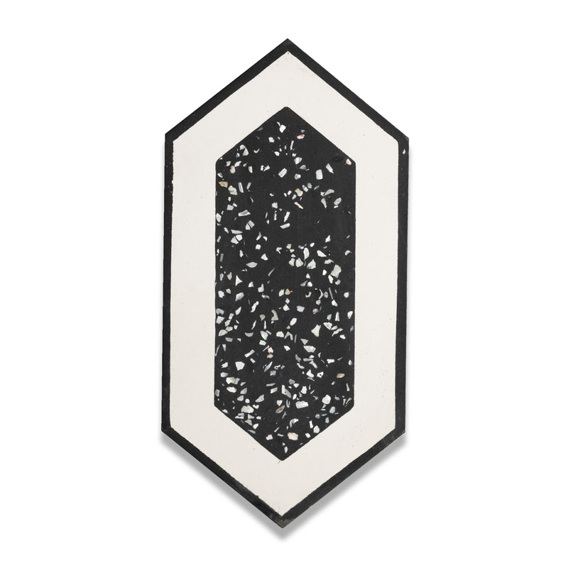 Tiffany Series | Mother of Pearl Terrazzo Hexagon Cement Tile