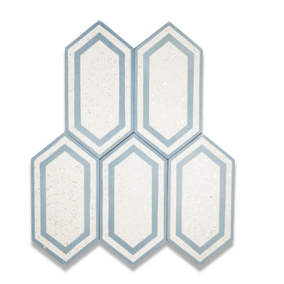 Tiffany Series | Mother of Pearl Terrazzo Hexagon Cement Tile