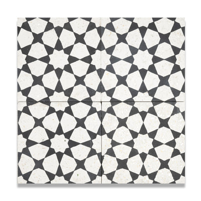 Spark 50 Mother of Pearl Terrazzo Tile: 6” x 6”