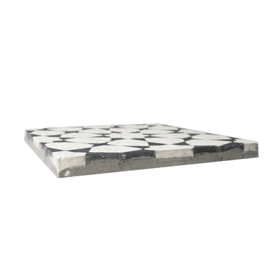 Spark 50 Mother of Pearl Terrazzo Tile: 6” x 6”