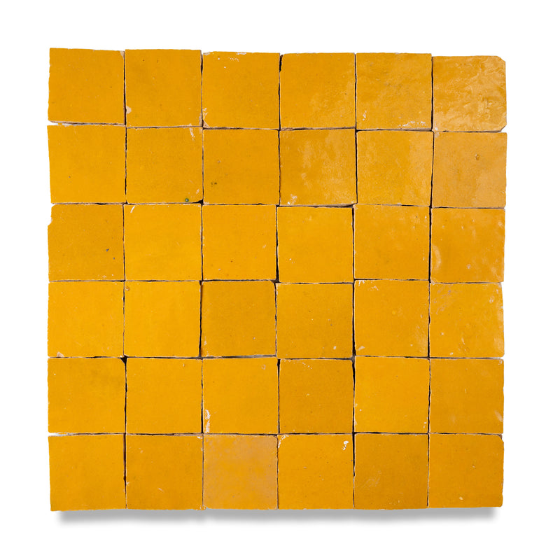 Turmeric Zellige Tile - 2x2 Mosaic