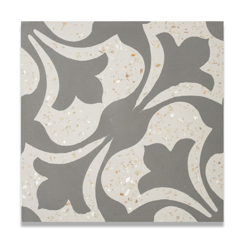 Abigale 50 Mother of Pearl Terrazzo Cement Tile