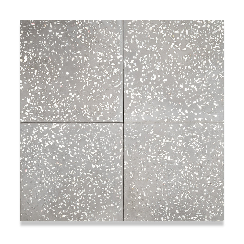 Mother of Pearl Terrazzo Tile: 8” x 8” LiLI tile