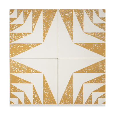 Raffia Mother of Pearl Terrazzo Cement Tile