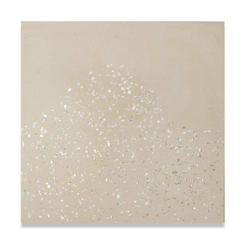 Ocean Wave/Sand Mother of Pearl Terrazzo Cement Tile