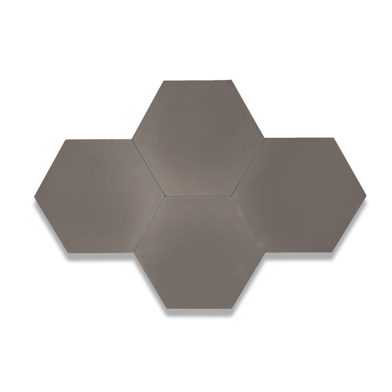 8x9 Solid Hexagon Cement Tile