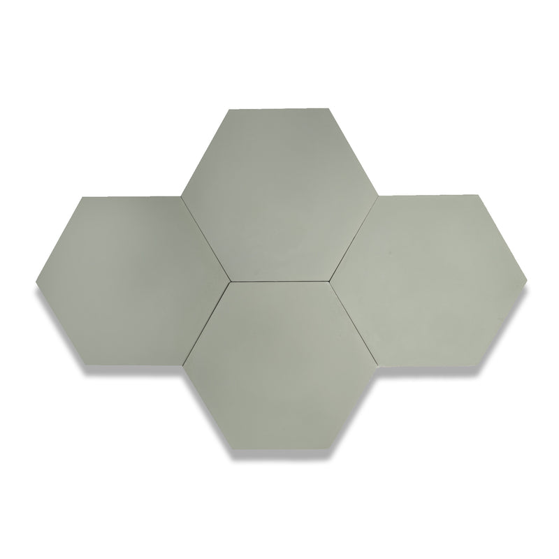 8x9 Solid Hexagon Cement Tile