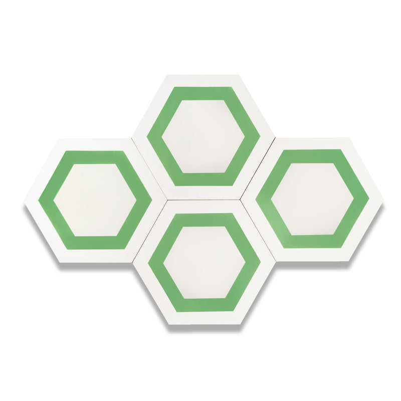 Miel Series Hexagon Tile: 6” x 7”