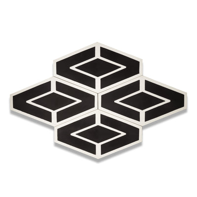 Lola Boheme Hexagon Tile: 6 1/8" x 10 5/8”