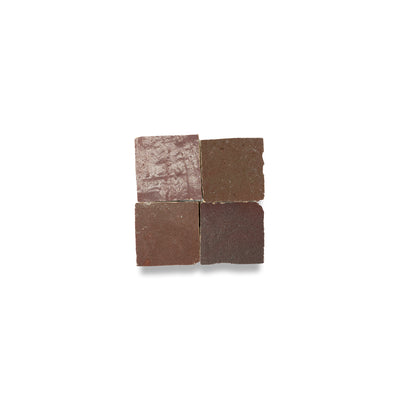 Royal Plum Zellige Tile - 2x2 Mosaic