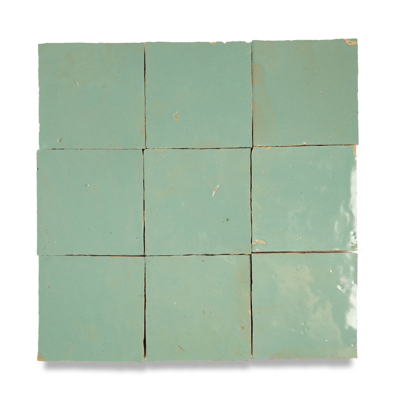 Moroccan Jade Zellige Tile - 4x4 Square