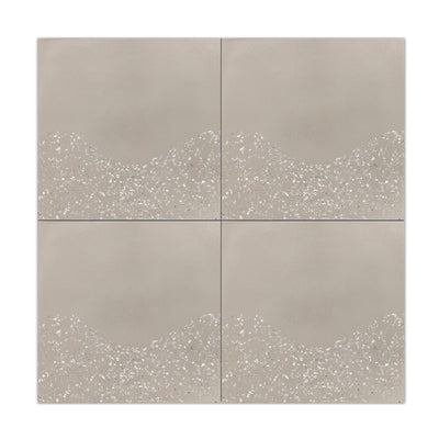 Ocean Wave/Sand Mother of Pearl Terrazzo Cement Tile