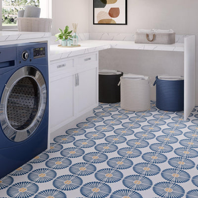 Rita Series: 8” x 8” LiLi tile laundry room