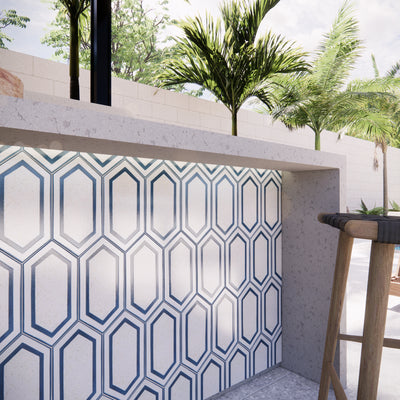 Tiffany Series | Mother of Pearl Terrazzo Hexagon Cement Tile