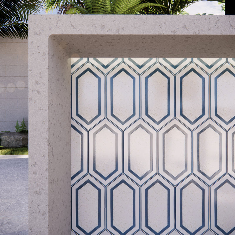 Tiffany Series | Mother of Pearl Terrazzo Hexagon Cement Tile