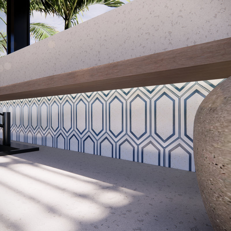 Tiffany Series | Mother of Pearl Terrazzo Hexagon Cement Tile