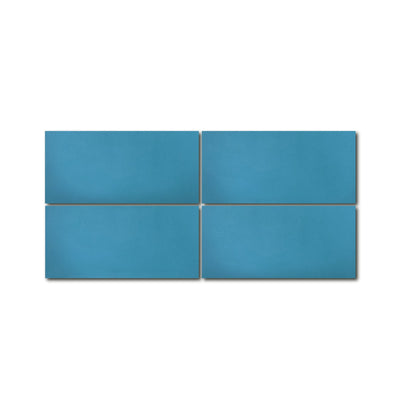 4x8 Solid Rectangle Cement Tile - LiLi Tile (TEAL-48B)