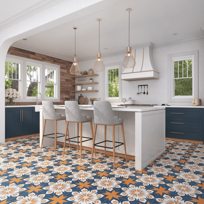 Enchanted Cement Tile x Adam Trest - LiLi Tile kitchen