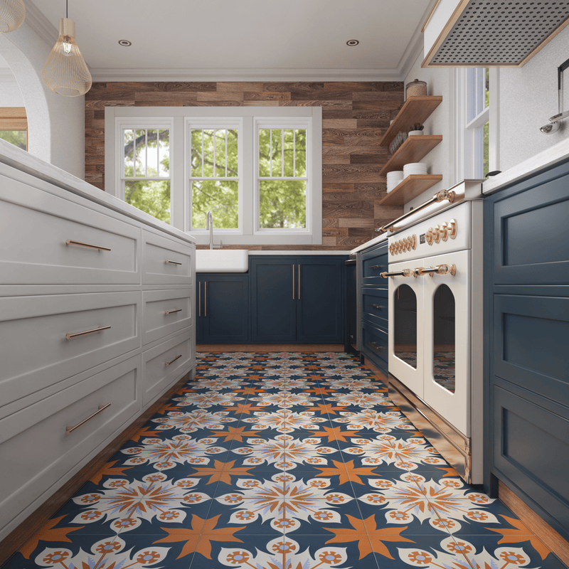 Enchanted Cement Tile x Adam Trest - LiLi Tile kitchen