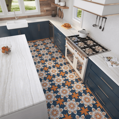 Enchanted Cement Tile x Adam Trest - LiLi Tile kitchen