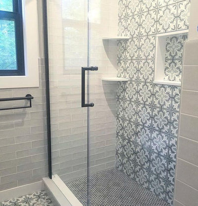 Florence Tile: 8” x 8” - LiLi Tile shower