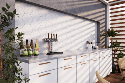 Hexagon Mother of Pearl Terrazzo Cement Tile - LiLi Tile