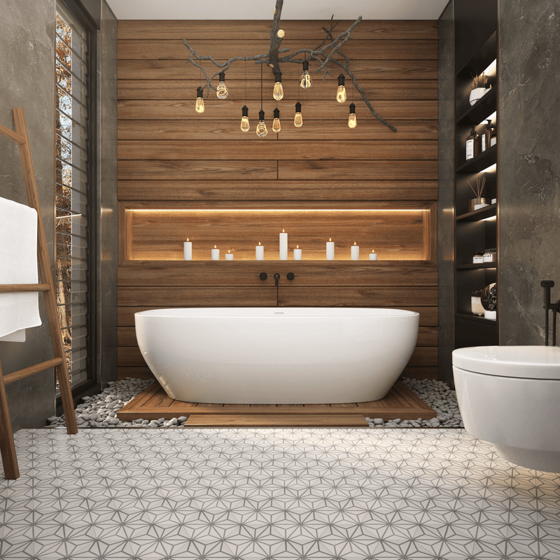 Jolie Mini Hexagon Cement Tile - LiLi Tile