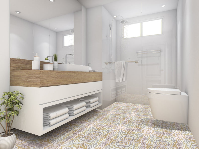 Marina Cement Tile - LiLi Tile bathroom