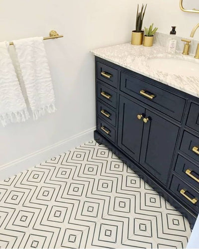 Mia Tile: 8” x 8” - LiLi Tile bathroom