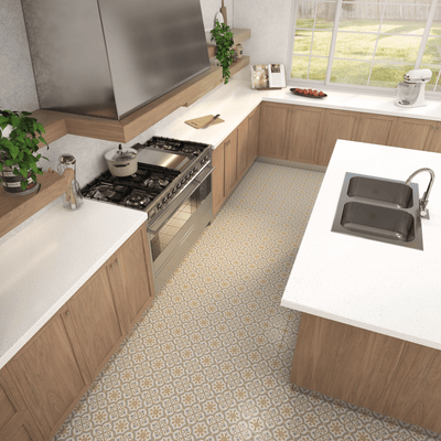 Nora Tile: 6” x 6” - LiLi Tile kitchen