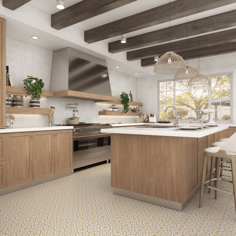 Nora Tile: 6” x 6” - LiLi Tile kitchen