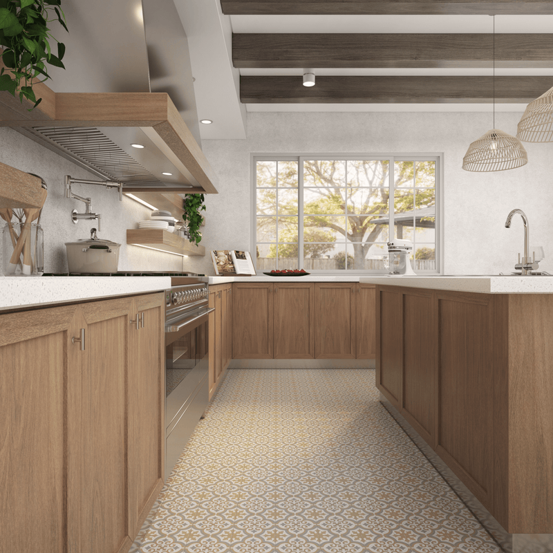 Nora Tile: 6” x 6” - LiLi Tile kitchen