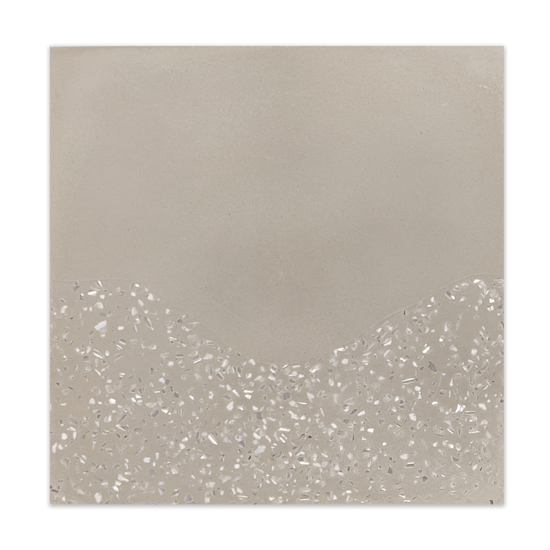 Ocean Wave/Sand Mother of Pearl Terrazzo Cement Tile - LiLi Tile