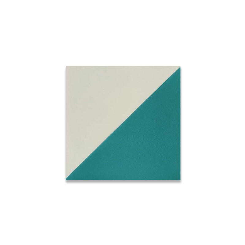 Petite Two-Tone Diagonal Tile: 4” x 4” - LiLi Tile