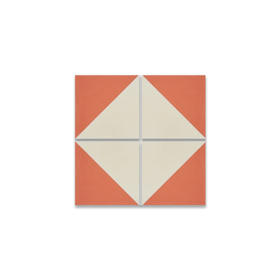 Petite Two-Tone Diagonal Tile: 4” x 4” - LiLi Tile