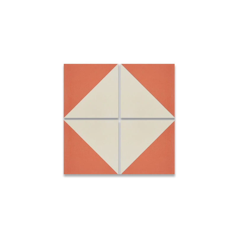 Petite Two-Tone Diagonal Tile: 4” x 4” - LiLi Tile