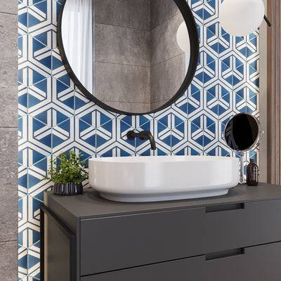 Rete Hexagon Cement Tile - LiLi Tile