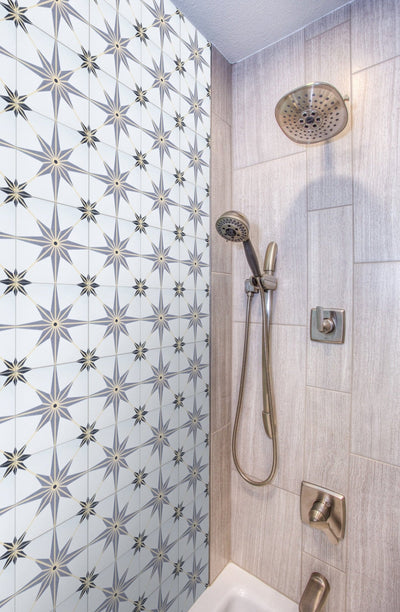 Sky Series: 8” x 8” - LiLi Tile shower