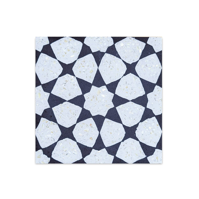 Spark 50 Mother of Pearl Terrazzo Tile: 6” x 6” - LiLi Tile