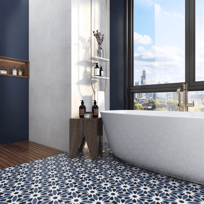 Sunny Hex Cement Tile - LiLi Tile