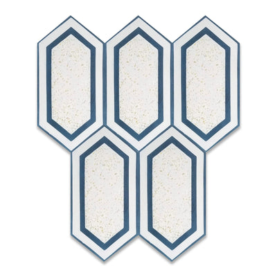 Tiffany Series | Mother of Pearl Terrazzo Hexagon Cement Tile - LiLi Tile