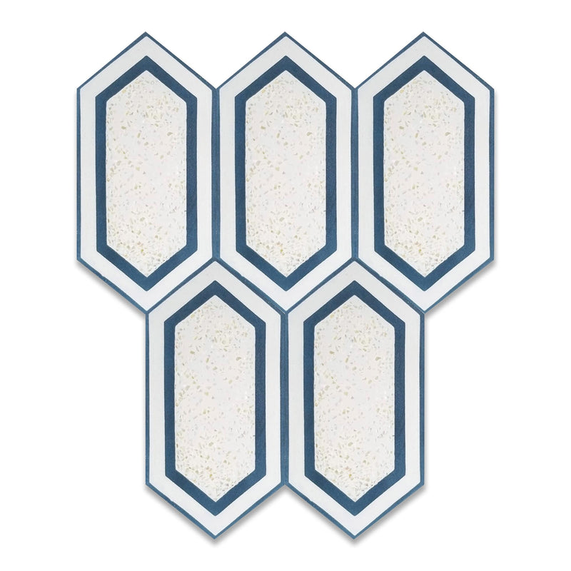 Tiffany Series | Mother of Pearl Terrazzo Hexagon Cement Tile - LiLi Tile